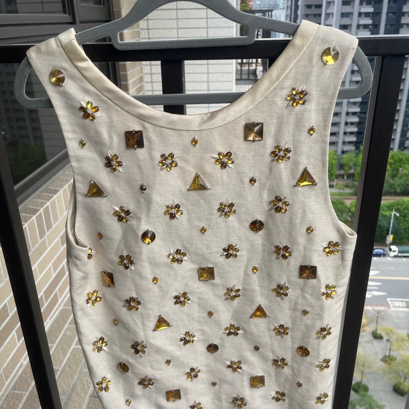 Chloe 全新亮晶晶寶石背心 正反黃寶石性感背心-2