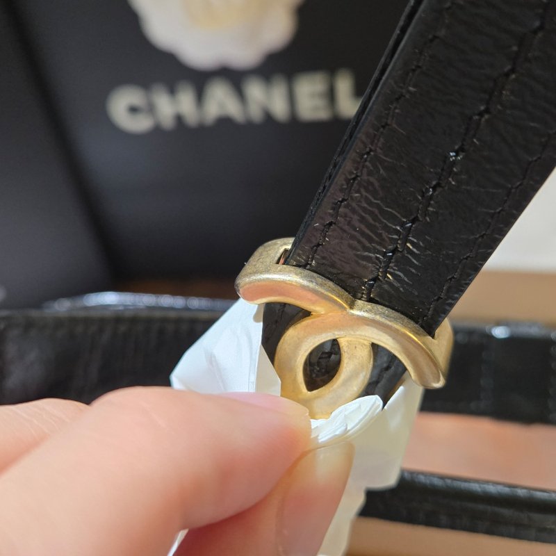 【專櫃保養完抱回】CHANEL 香奈兒 26開 膚黑雙色 大款流浪包 Gabrielle全新皮穿練 (附原廠保養組包裝)-13
