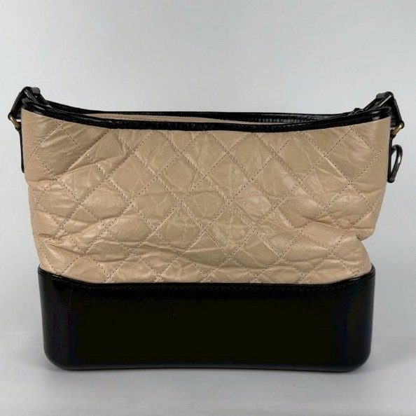 【剛出專櫃】CHANEL 香奈兒 26開 膚黑雙色 米色 奶茶色 大款流浪包 Gabrielle全新皮穿練 (附原廠保養組包裝)-0