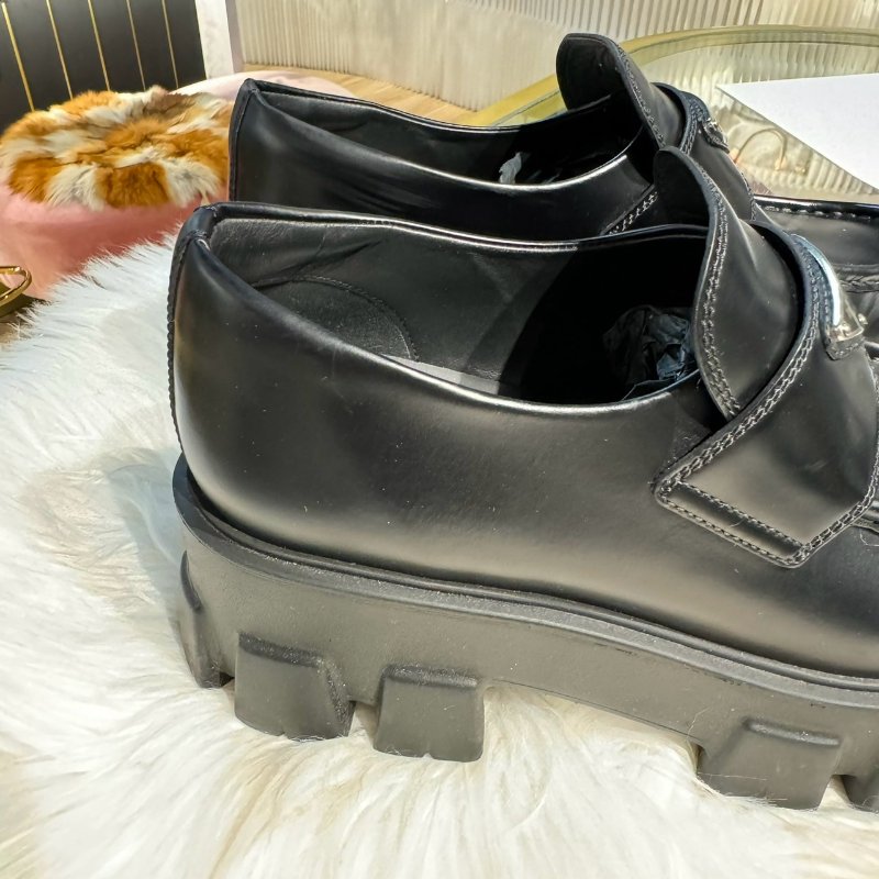 Prada Monolith拋光皮革樂福鞋-5