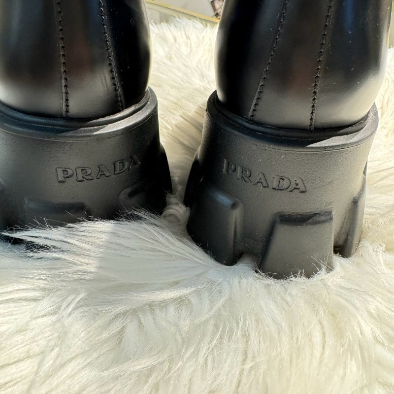 Prada Monolith拋光皮革樂福鞋-7