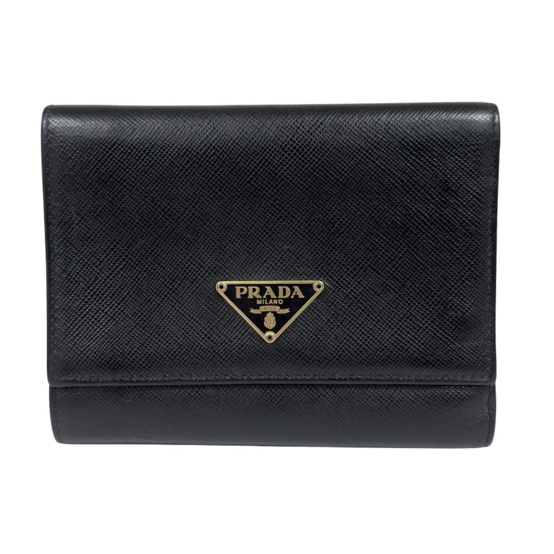 PRADA 三角標 銀包-0