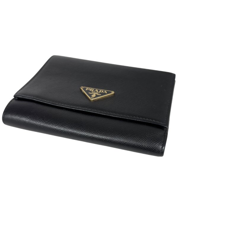PRADA 三角標 銀包-3