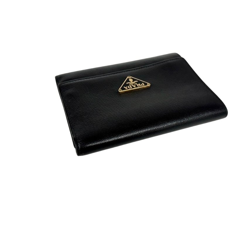 PRADA 三角標 銀包-4