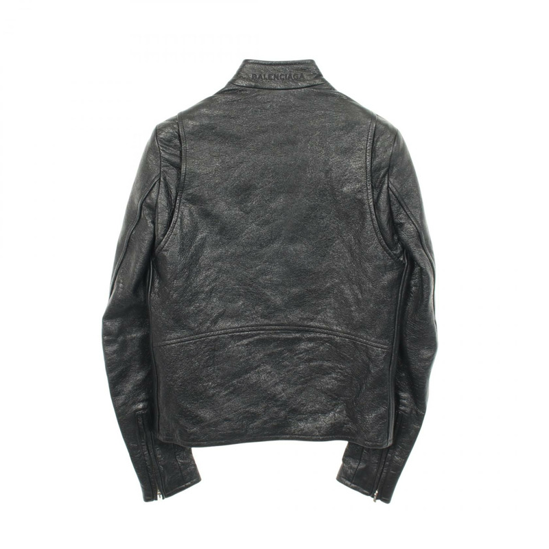BALENCIAGA 單件 Riders 夾克 Blouson #44 黑色皮革二手男款-1