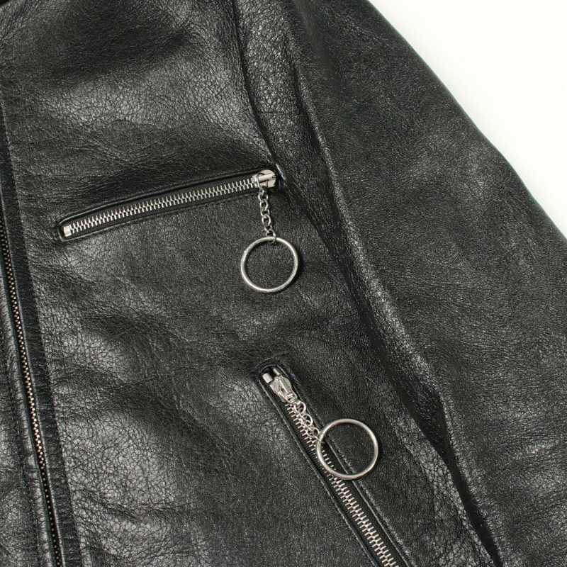 BALENCIAGA 單件 Riders 夾克 Blouson #44 黑色皮革二手男款-7