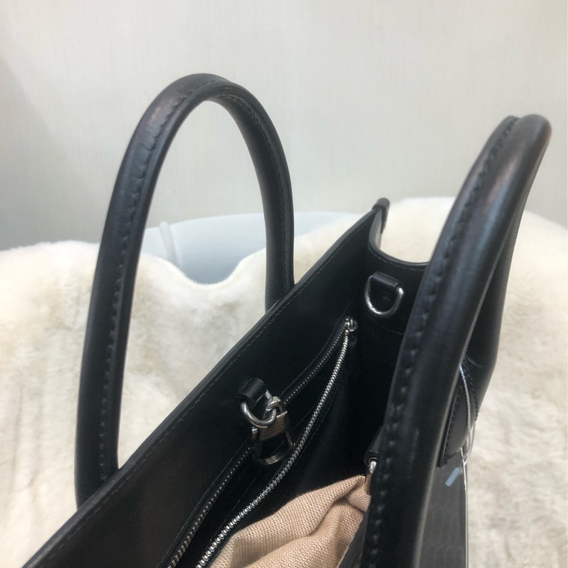 Gucci 黑色老花 PVC 大Tote 2Way 公事包 XC340-5