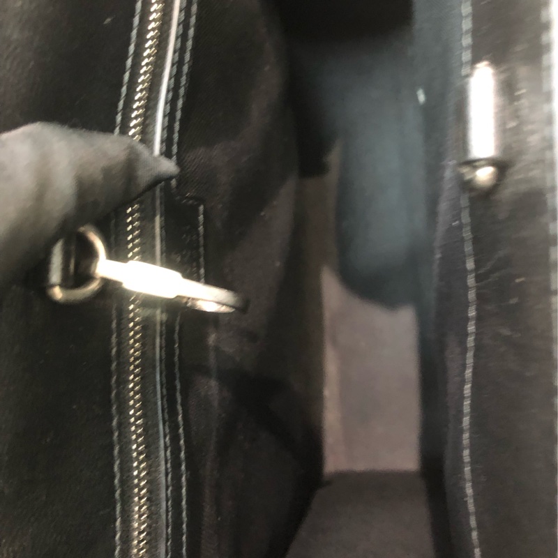 Gucci 黑色老花 PVC 大Tote 2Way 公事包 XC340-12