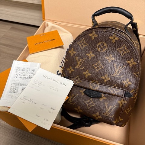 LV LOUIS VUITTON Palm Springs Mini 老花 小書包 後背包 M44873