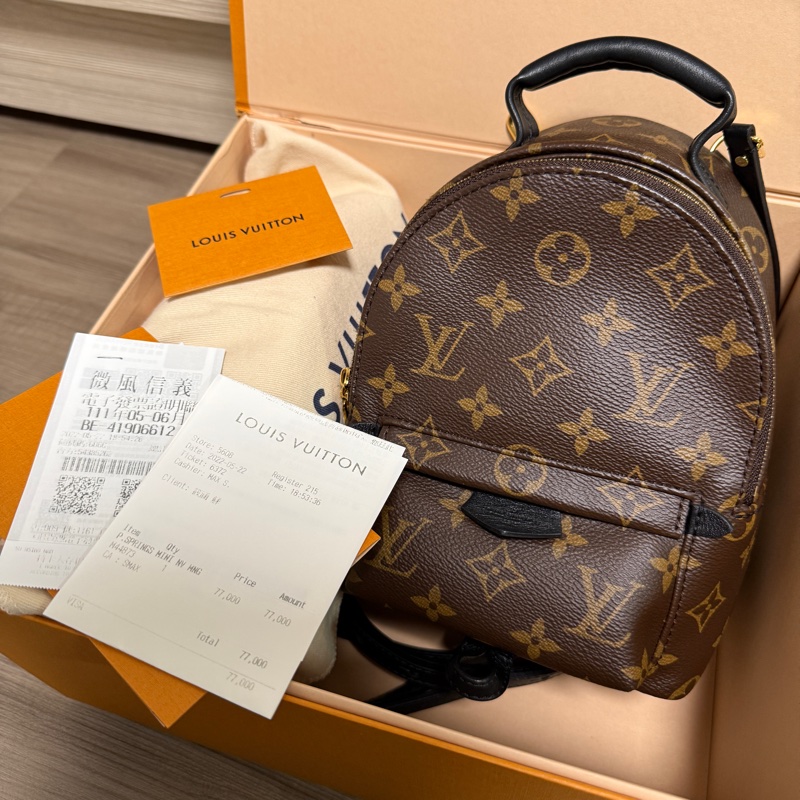 LV LOUIS VUITTON Palm Springs Mini 老花 小書包 後背包 M44873-19