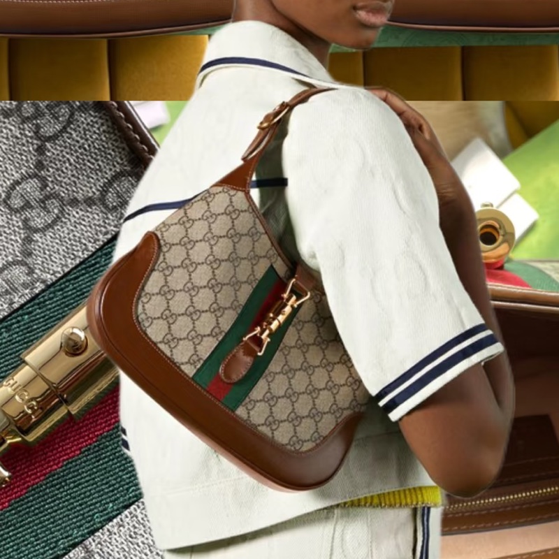 Gucci 古驰 99新 老花Jackie1961Mini手提斜挎包 尺寸19*13-6