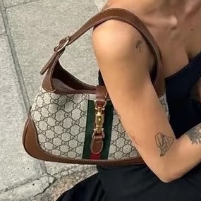 Gucci 古驰 99新 老花Jackie1961Mini手提斜挎包 尺寸19*13-7