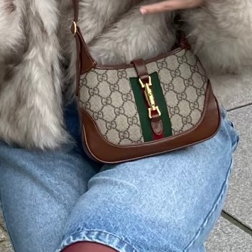 Gucci 古驰 99新 老花Jackie1961Mini手提斜挎包 尺寸19*13-9