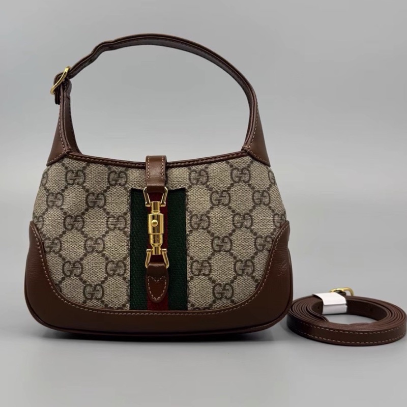 Gucci 古驰 99新 老花Jackie1961Mini手提斜挎包 尺寸19*13-10