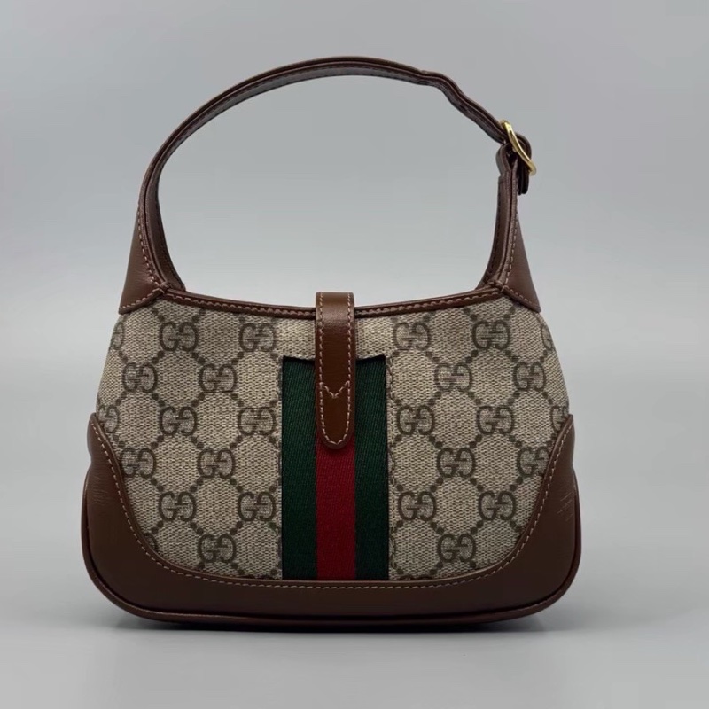 Gucci 古驰 99新 老花Jackie1961Mini手提斜挎包 尺寸19*13-11
