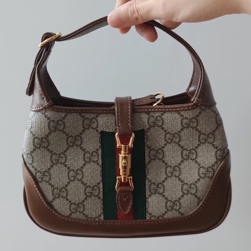 Gucci 古驰 99新 老花Jackie1961Mini手提斜挎包 尺寸19*13-20