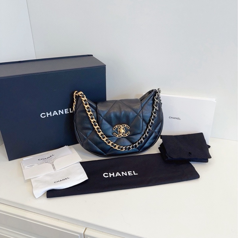 ✨Chanel 24C 19bag系列 hobo 閒置新全套 帶膜🖤-3