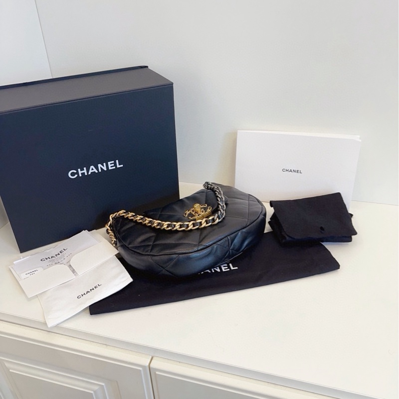 ✨Chanel 24C 19bag系列 hobo 閒置新全套 帶膜🖤-6