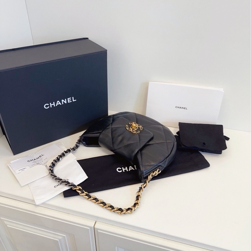 ✨Chanel 24C 19bag系列 hobo 閒置新全套 帶膜🖤-7