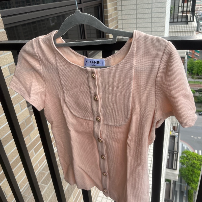 Chanel 粉色小上衣 性感可愛風36號 99成新-2