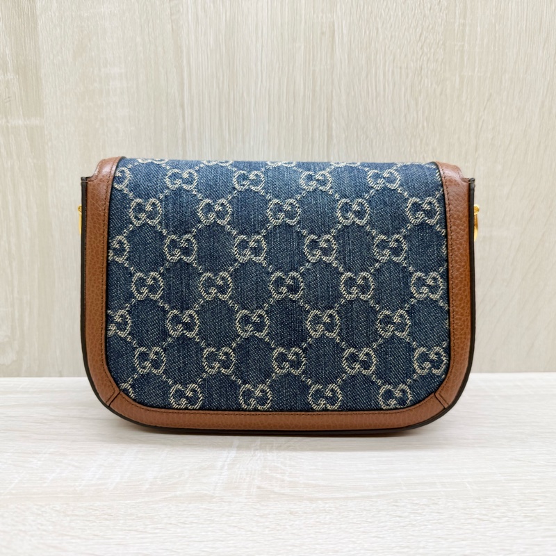 Gucci單寧Horsebit1955側背包658574-2