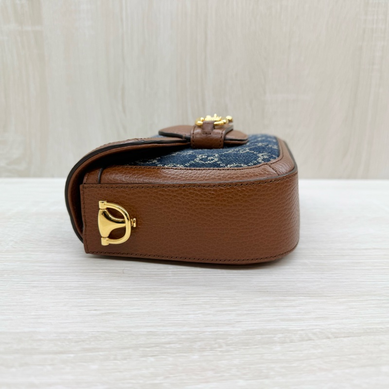 Gucci單寧Horsebit1955側背包658574-3