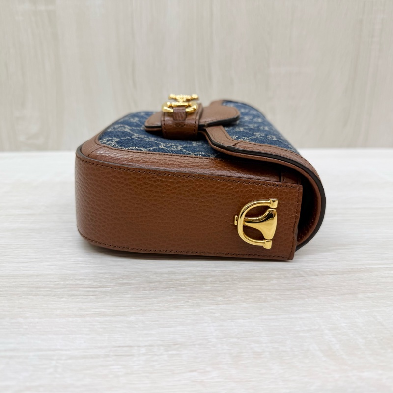 Gucci單寧Horsebit1955側背包658574-4