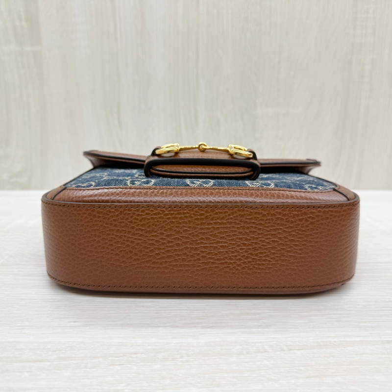 Gucci單寧Horsebit1955側背包658574-10