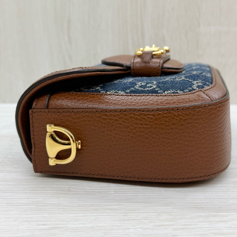 Gucci單寧Horsebit1955側背包658574-11