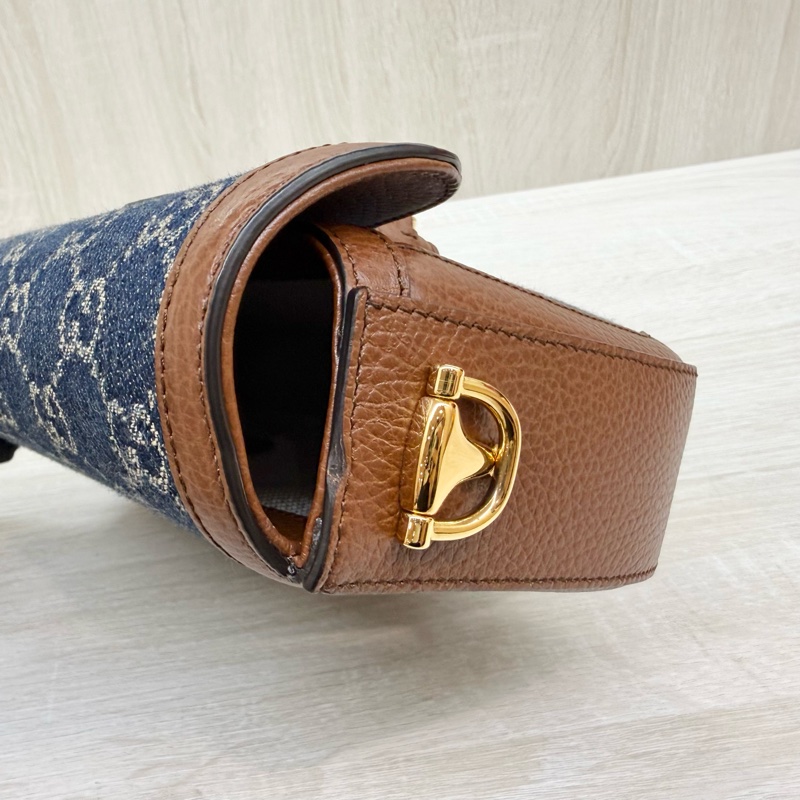 Gucci單寧Horsebit1955側背包658574-18