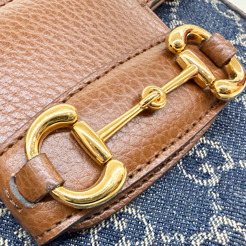 Gucci單寧Horsebit1955側背包658574-20