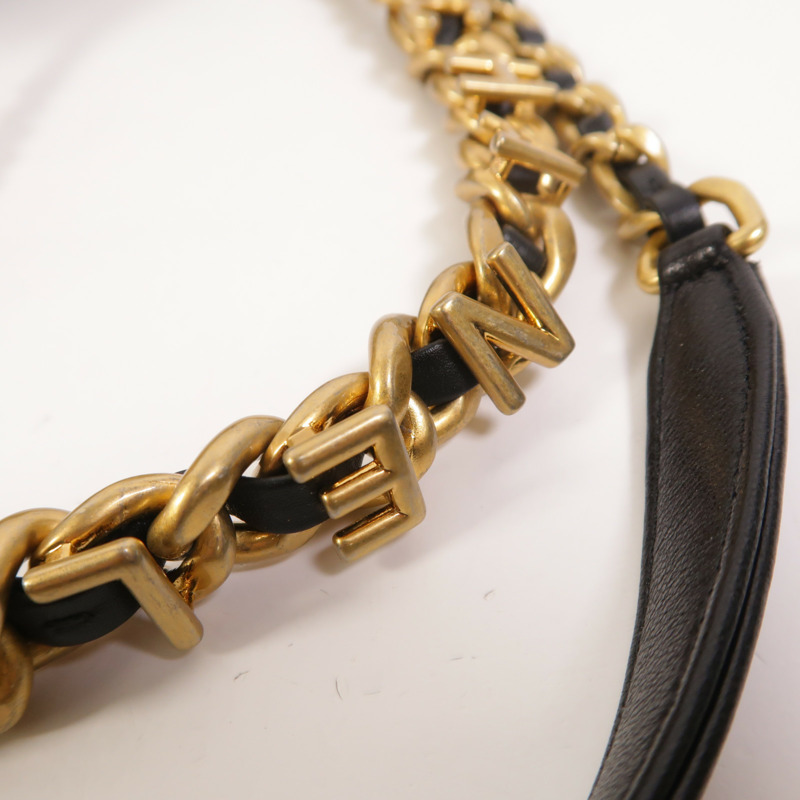 CHANEL 羊皮皮革Bucket Bag金扣鏈帶肩背袋-13