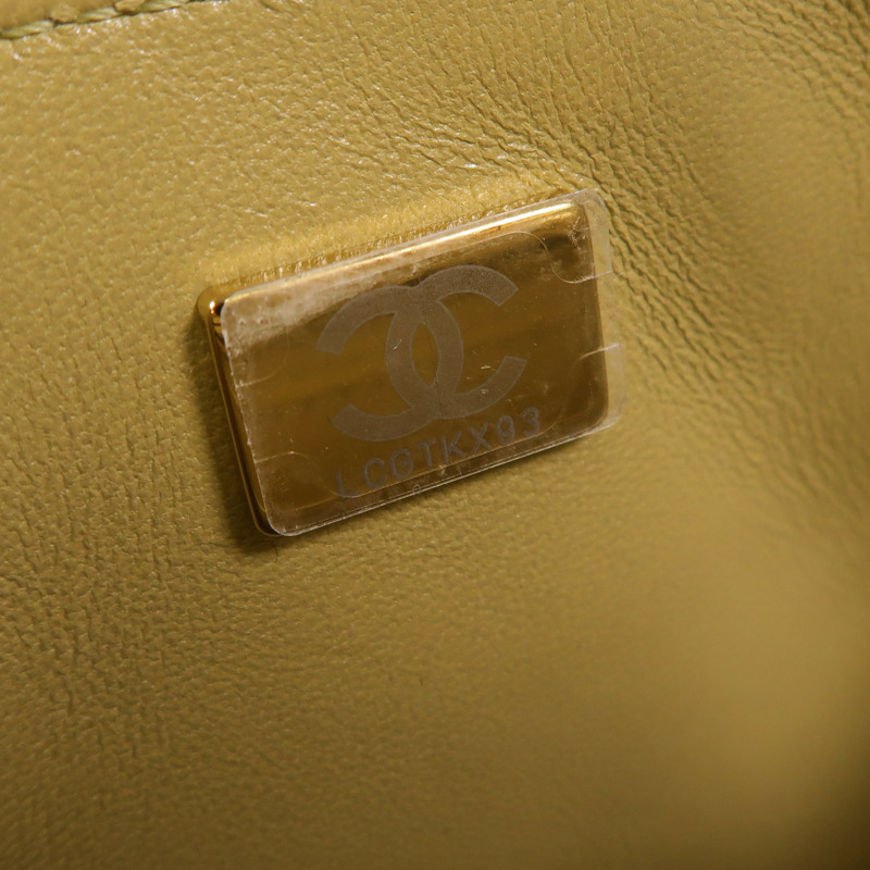CHANEL 羊皮皮革Coco Heart Square Bag金扣鏈帶肩背袋-6
