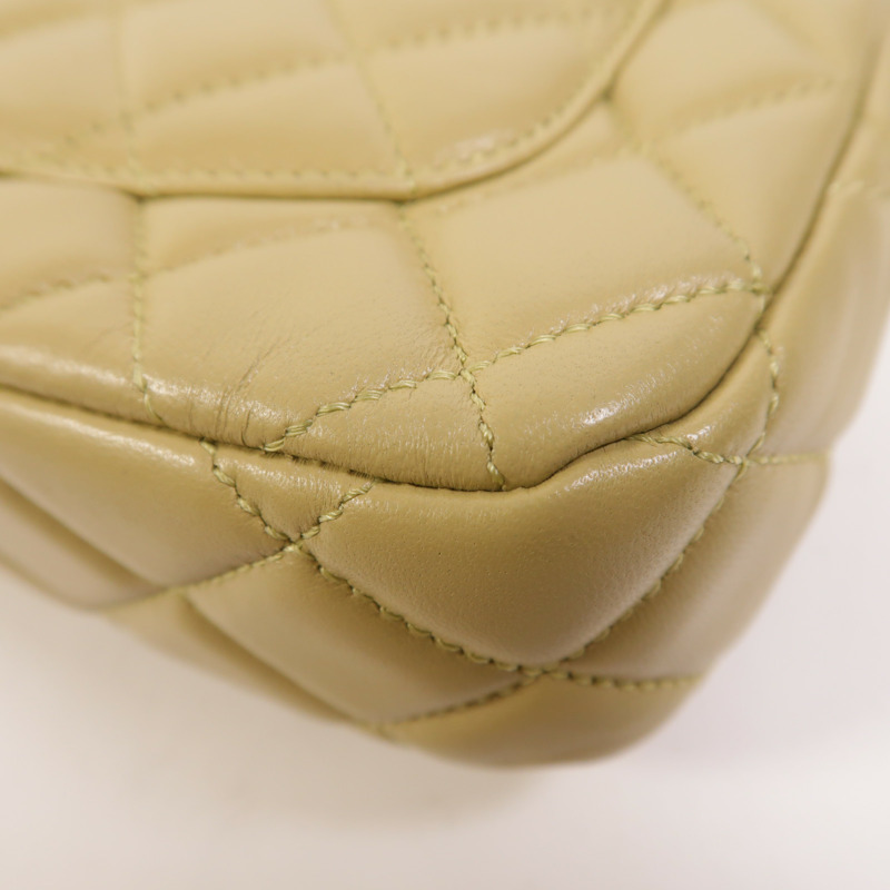 CHANEL 羊皮皮革Coco Heart Square Bag金扣鏈帶肩背袋-12