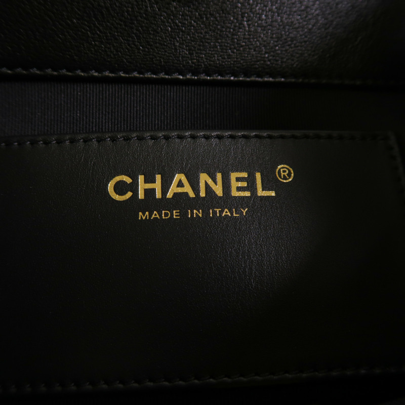 CHANEL 羊皮皮革25C Backpack金扣背包-5