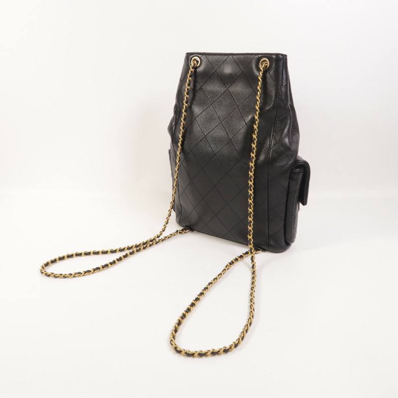 CHANEL 羊皮皮革25C Backpack金扣背包-7