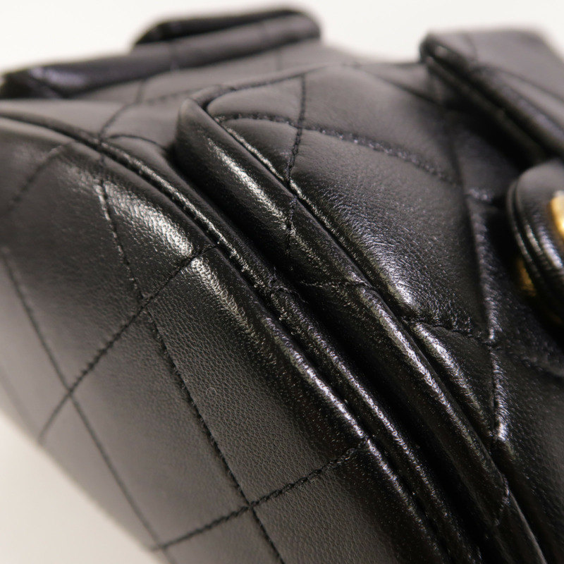 CHANEL 羊皮皮革25C Backpack金扣背包-9