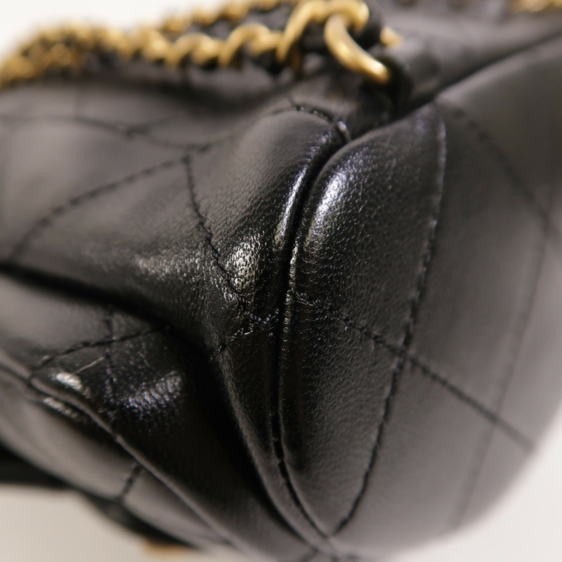 CHANEL 羊皮皮革25C Backpack金扣背包-12
