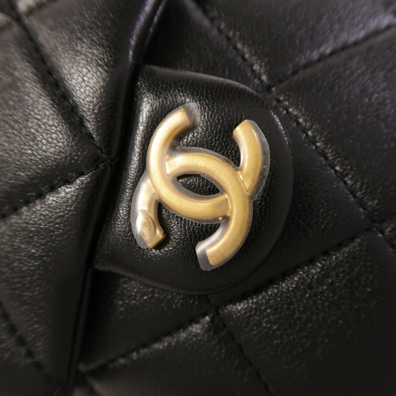 CHANEL 羊皮皮革25C Backpack金扣背包-14