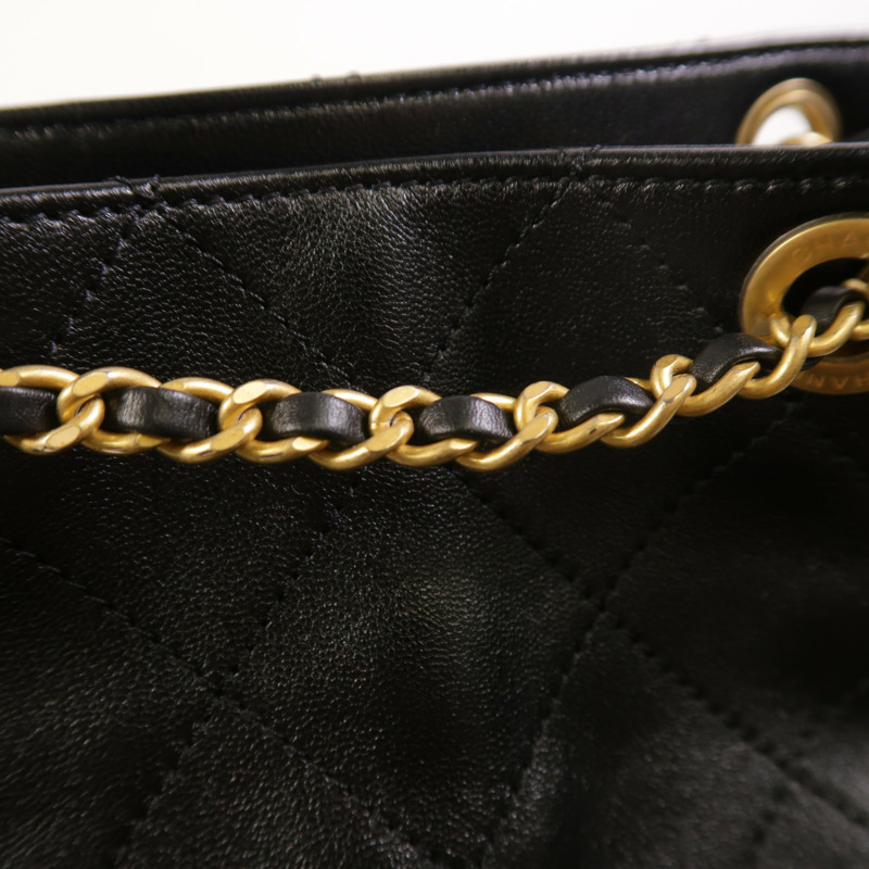 CHANEL 羊皮皮革25C Backpack金扣背包-15