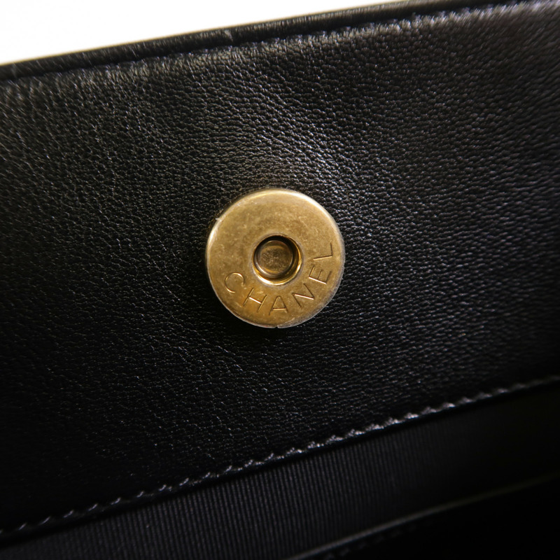 CHANEL 羊皮皮革25C Backpack金扣背包-16