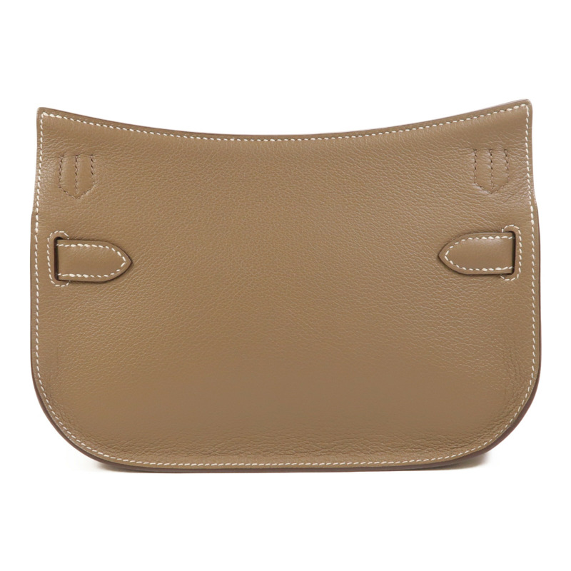 HERMES Evercolor皮革Mini Jypsiere金扣肩背袋Etoupe-1