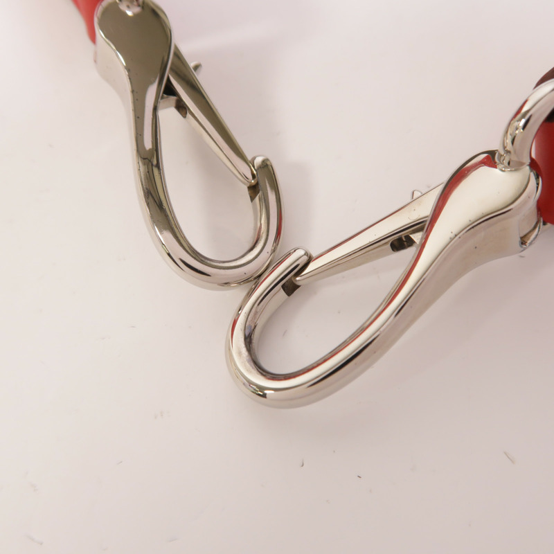 HERMES Swift皮革Berline Mini銀扣肩背袋Vermillon-17