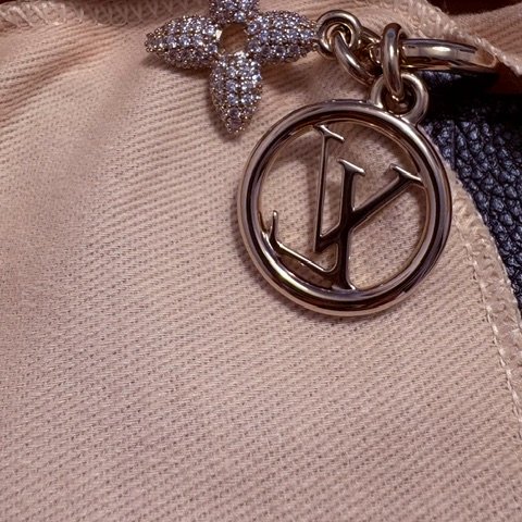 Louis Vuitton 黑色壓紋 Logo 卡片夾、名片夾-4