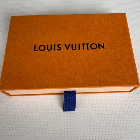 Louis Vuitton 黑色壓紋 Logo 卡片夾、名片夾-5
