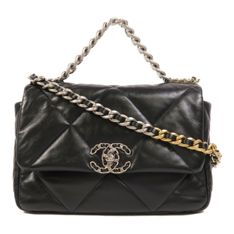 CHANEL 羊皮皮革C19 Small手挽肩背兩用袋