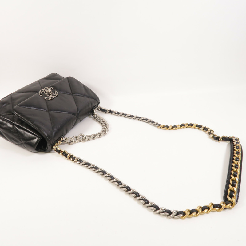 CHANEL 羊皮皮革C19 Small手挽肩背兩用袋-8