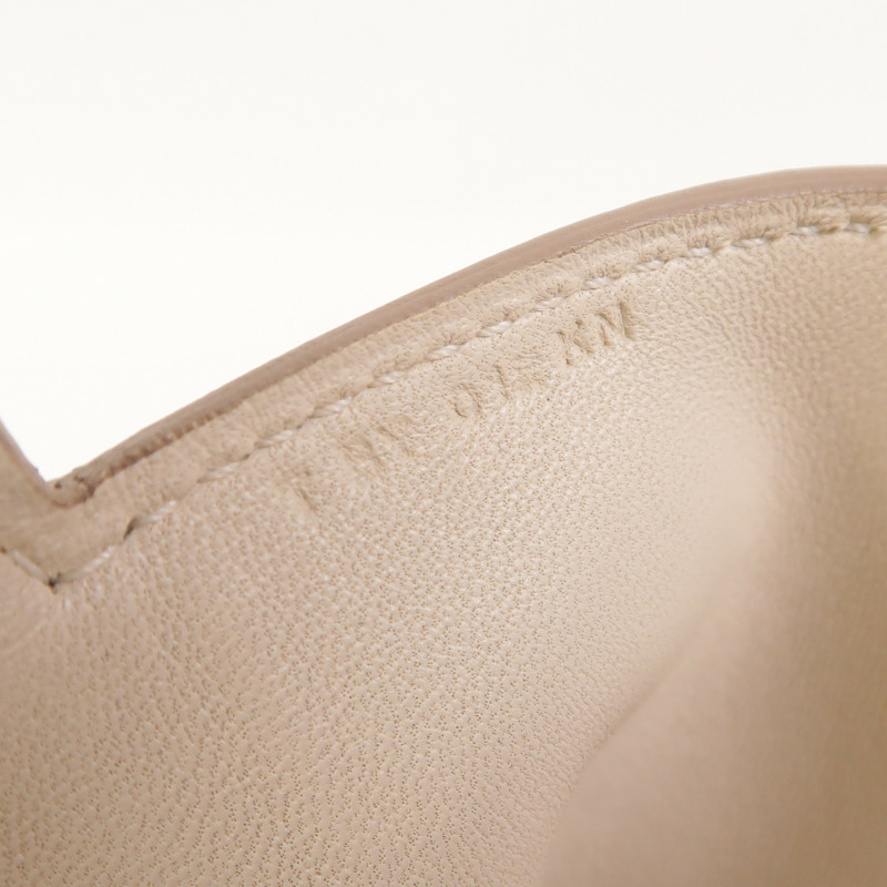 HERMES Clemence皮革Tool Box 20銀扣手挽肩背兩用袋Craie-6