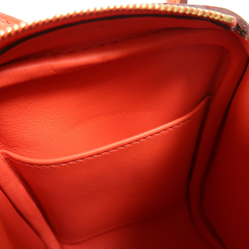 HERMES Clemence皮革Mini Lindy金扣手挽肩背兩用袋Rose Texas-5