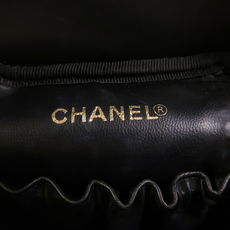 CHANEL 牛皮皮革Vintage Vanity Case金扣手挽袋-5